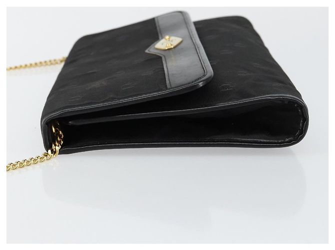 Borsa a spalla con catena Christian Dior in nylon nero e oro Auth yk19698 D'oro - vista 4