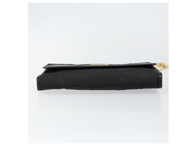 Borsa a spalla con catena Christian Dior in nylon nero e oro Auth yk19698 D'oro - vista 5