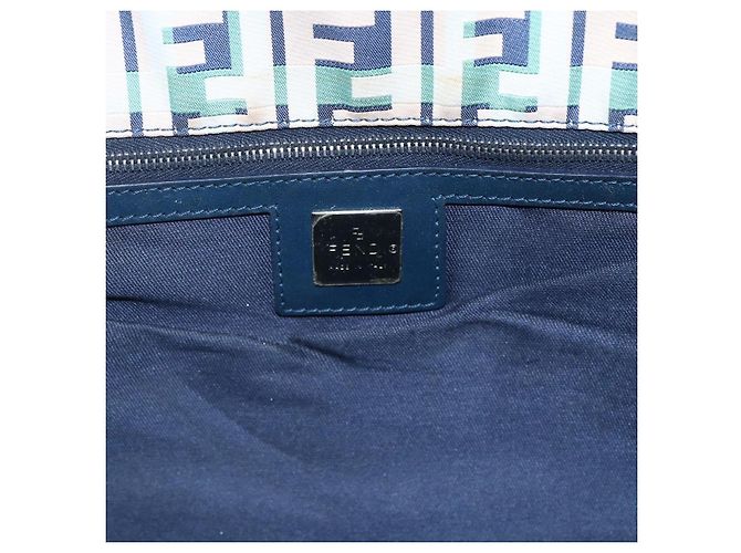 FENDI Zucca Canvas Tote Bag Navy Auth 147615 Marineblau - Ansicht 10