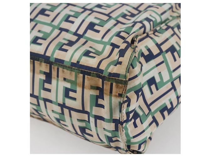 FENDI Zucca Canvas Tote Bag Navy Auth 147615 Marineblau - Ansicht 15