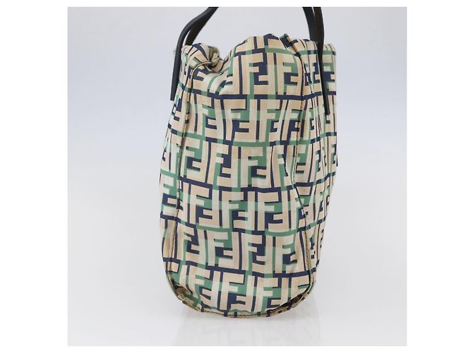 FENDI Zucca Canvas Tote Bag Navy Auth 147615 Marineblau - Ansicht 3