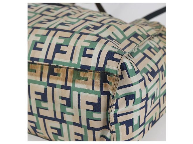 FENDI Zucca Canvas Tote Bag Navy Auth 147615 Marineblau - Ansicht 9