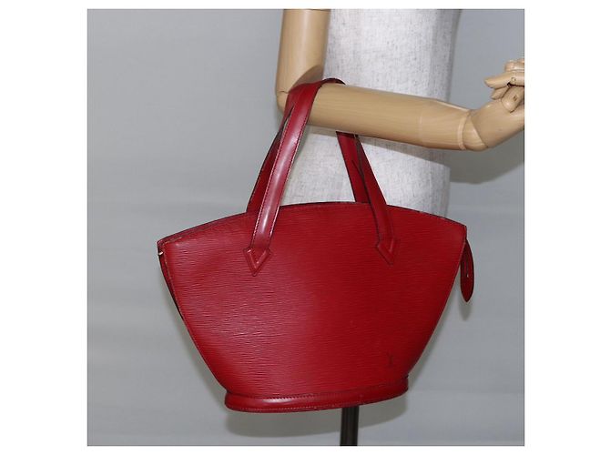 LOUIS VUITTON Borsa a Spalla Epi Saint Jacques Rossa M52277 LV Auth 147252 Rosso - vista 22