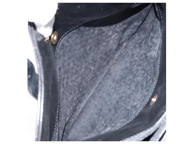 BALLY Borsa a Mano in Pelle Nera e Oro Auth BA7018 Nero D'oro - vista 11