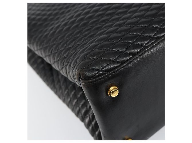 BALLY Borsa a Mano in Pelle Nera e Oro Auth BA7018 Nero D'oro - vista 15