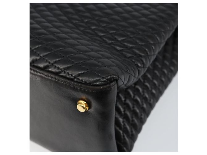BALLY Borsa a Mano in Pelle Nera e Oro Auth BA7018 Nero D'oro - vista 16