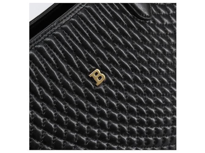 BALLY Borsa a Mano in Pelle Nera e Oro Auth BA7018 Nero D'oro - vista 18