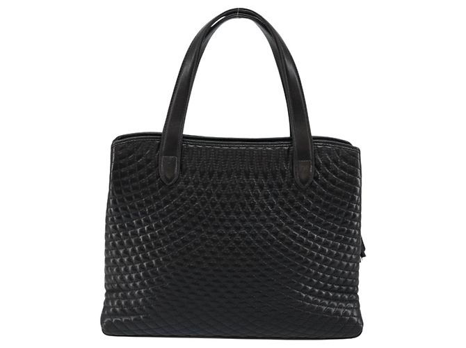 BALLY Borsa a Mano in Pelle Nera e Oro Auth BA7018 Nero D'oro - vista 2