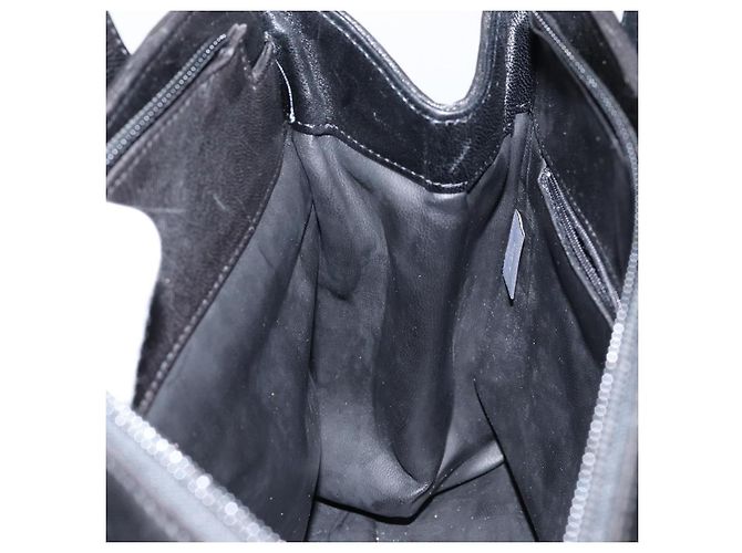 BALLY Borsa a Mano in Pelle Nera e Oro Auth BA7018 Nero D'oro - vista 21