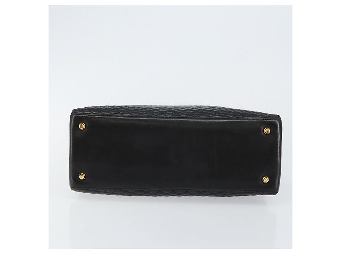 BALLY Borsa a Mano in Pelle Nera e Oro Auth BA7018 Nero D'oro - vista 5