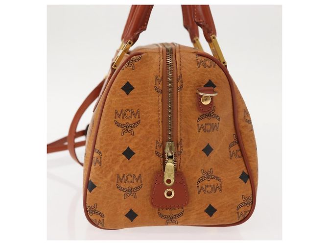 Borsa MCM Vicetos Logogram PVC 2 in 1 Marrone Oro Auth BA5195 D'oro - vista 4