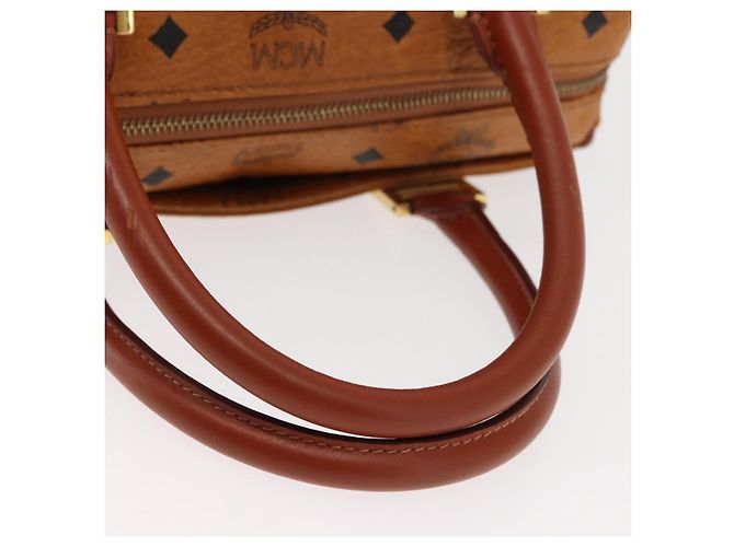 Borsa MCM Vicetos Logogram PVC 2 in 1 Marrone Oro Auth BA5195 D'oro - vista 7