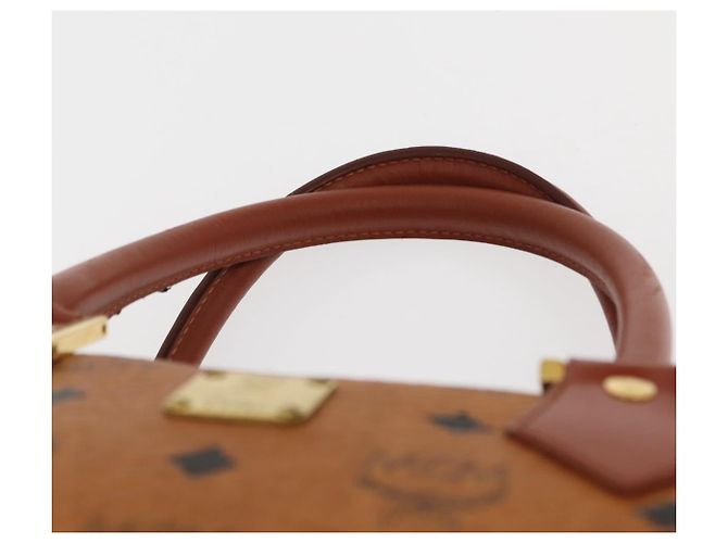 Borsa MCM Vicetos Logogram PVC 2 in 1 Marrone Oro Auth BA5195 D'oro - vista 8