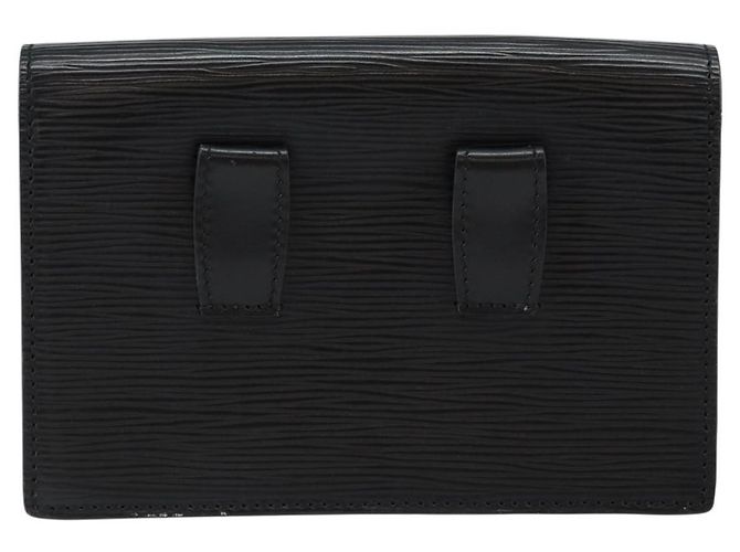 LOUIS VUITTON Epi Pochette Cintura Borsa a Vita Nera M52602 LV Auth ep11253 - vista 2
