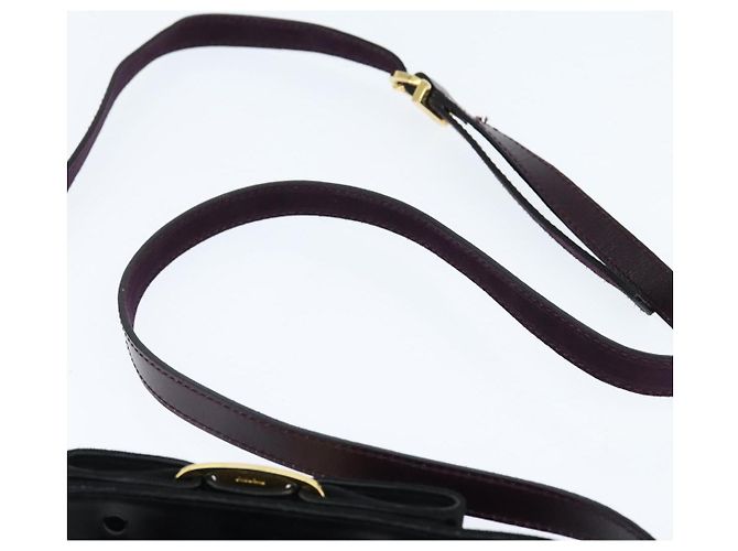 Borsa a mano Vala in suede 2 in 1 Salvatore Ferragamo Viola Oro Auth bs30438 D'oro Porpora - vista 10