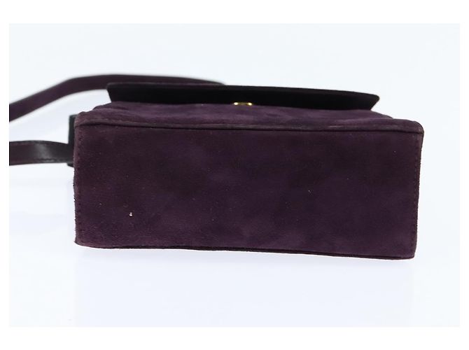 Borsa a mano Vala in suede 2 in 1 Salvatore Ferragamo Viola Oro Auth bs30438 D'oro Porpora - vista 11