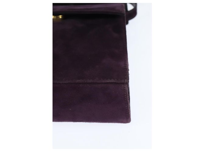 Borsa a mano Vala in suede 2 in 1 Salvatore Ferragamo Viola Oro Auth bs30438 D'oro Porpora - vista 13
