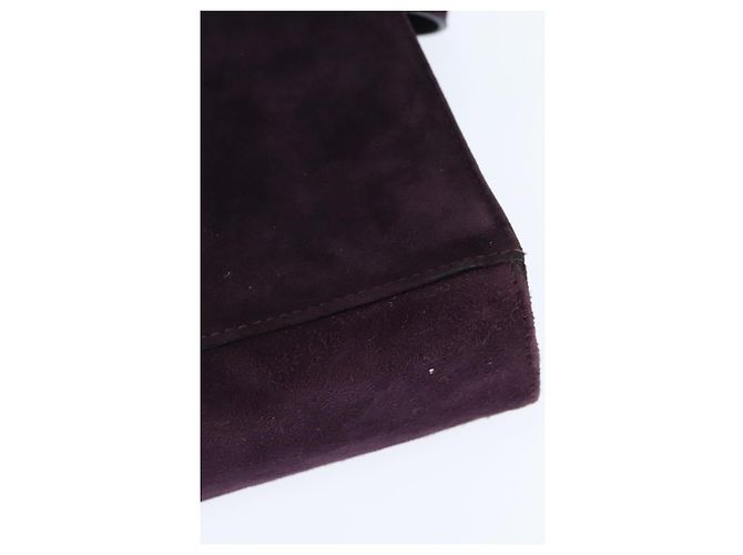 Borsa a mano Vala in suede 2 in 1 Salvatore Ferragamo Viola Oro Auth bs30438 D'oro Porpora - vista 15