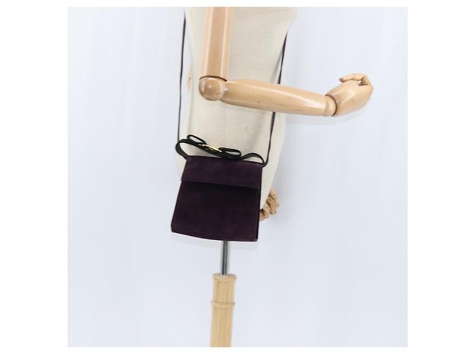 Borsa a mano Vala in suede 2 in 1 Salvatore Ferragamo Viola Oro Auth bs30438 D'oro Porpora - vista 22