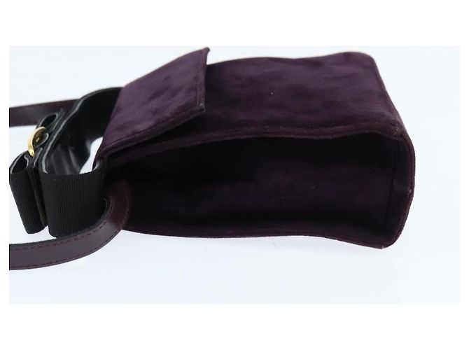 Borsa a mano Vala in suede 2 in 1 Salvatore Ferragamo Viola Oro Auth bs30438 D'oro Porpora - vista 4