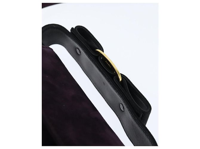 Borsa a mano Vala in suede 2 in 1 Salvatore Ferragamo Viola Oro Auth bs30438 D'oro Porpora - vista 8