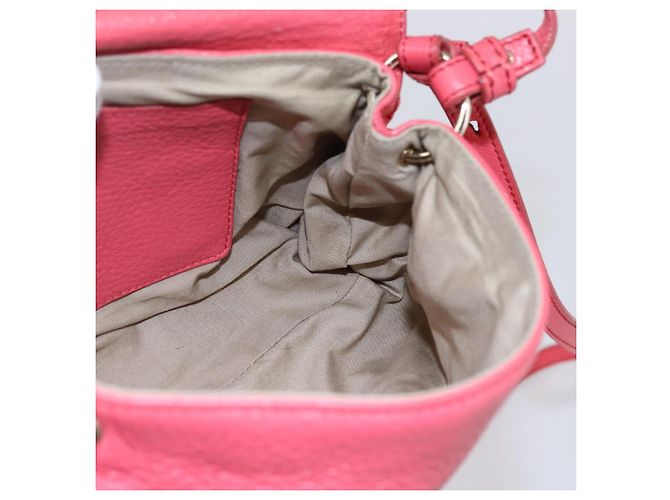 Chloé Borsa a Mano Chloe Lily in Pelle 2 in 1 Rosa Argento Auth BA7367V - vista 18
