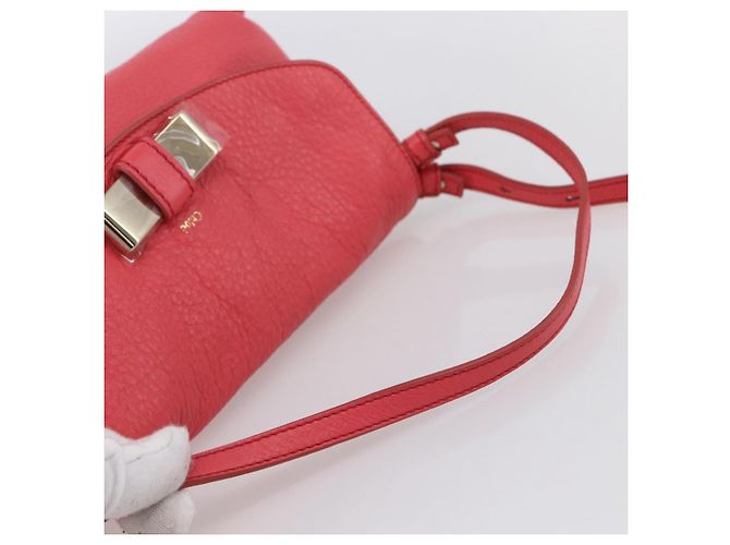 Chloé Borsa a Mano Chloe Lily in Pelle 2 in 1 Rosa Argento Auth BA7367V - vista 7