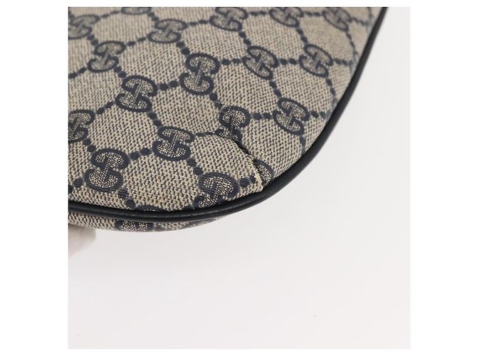 Gucci Borsa a Spalla GG Supreme in PVC Pelle Blu Navy Oro 904 02 020 Auth gh1135 D'oro - vista 10