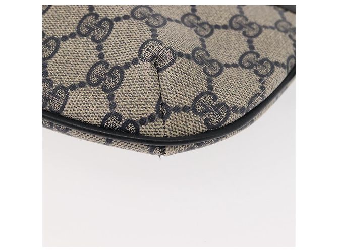 Gucci Borsa a Spalla GG Supreme in PVC Pelle Blu Navy Oro 904 02 020 Auth gh1135 D'oro - vista 13