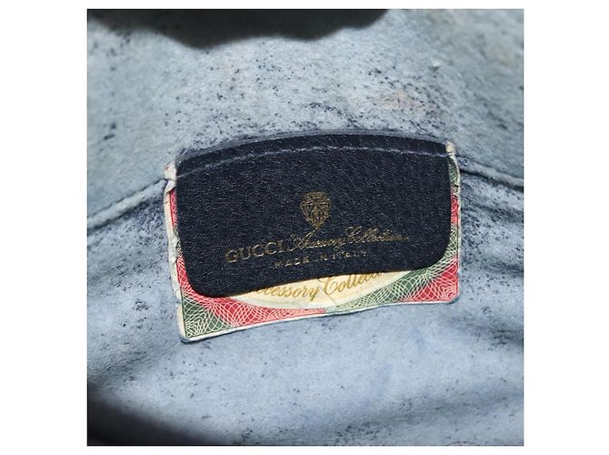 Gucci Borsa a Spalla GG Supreme in PVC Pelle Blu Navy Oro 904 02 020 Auth gh1135 D'oro - vista 17