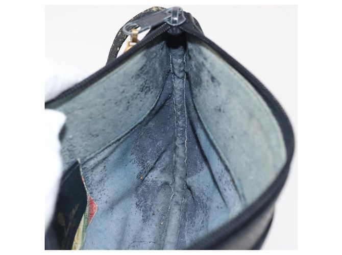 Gucci Borsa a Spalla GG Supreme in PVC Pelle Blu Navy Oro 904 02 020 Auth gh1135 D'oro - vista 19