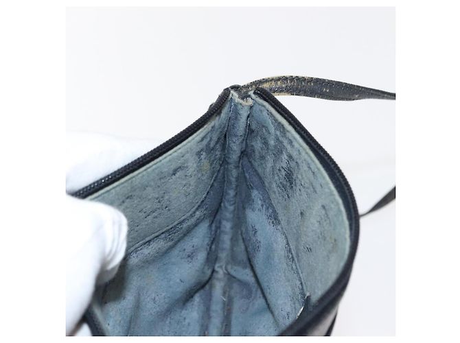 Gucci Borsa a Spalla GG Supreme in PVC Pelle Blu Navy Oro 904 02 020 Auth gh1135 D'oro - vista 20