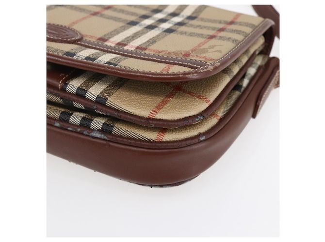 Autre Marque Borsa a Spalla Burberrys Nova Check PVC Beige Oro Auth 147010 D'oro - vista 10