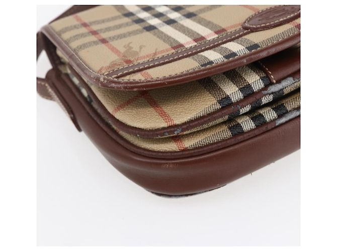 Autre Marque Borsa a Spalla Burberrys Nova Check PVC Beige Oro Auth 147010 D'oro - vista 11
