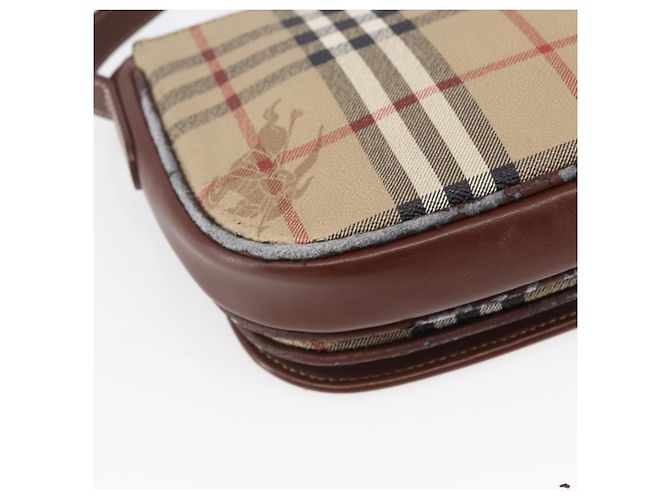 Autre Marque Borsa a Spalla Burberrys Nova Check PVC Beige Oro Auth 147010 D'oro - vista 13