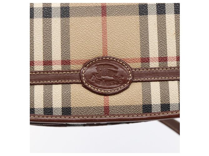 Autre Marque Borsa a Spalla Burberrys Nova Check PVC Beige Oro Auth 147010 D'oro - vista 14