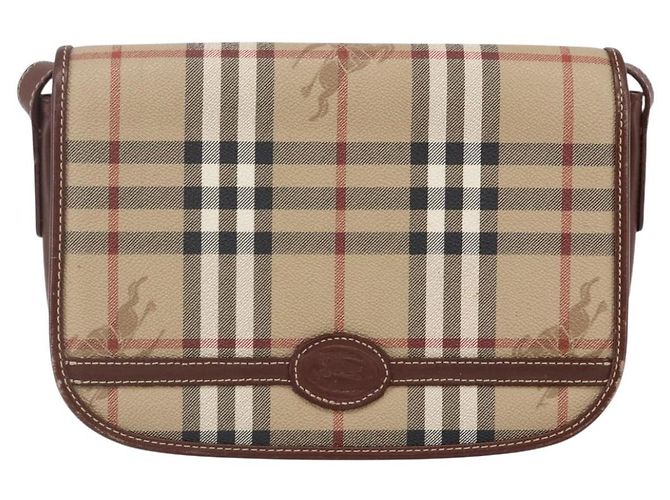 Autre Marque Borsa a Spalla Burberrys Nova Check PVC Beige Oro Auth 147010 D'oro - vista 2