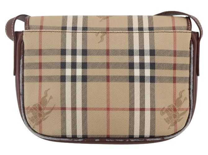 Autre Marque Borsa a Spalla Burberrys Nova Check PVC Beige Oro Auth 147010 D'oro - vista 3
