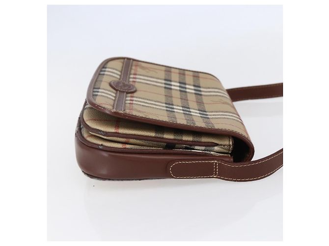 Autre Marque Borsa a Spalla Burberrys Nova Check PVC Beige Oro Auth 147010 D'oro - vista 4