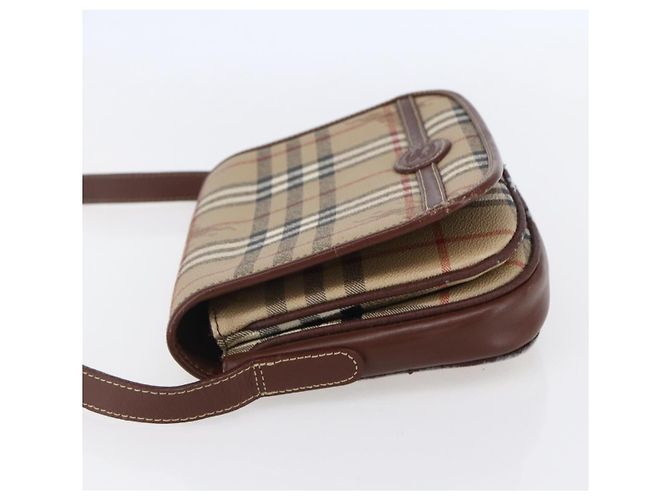 Autre Marque Borsa a Spalla Burberrys Nova Check PVC Beige Oro Auth 147010 D'oro - vista 5