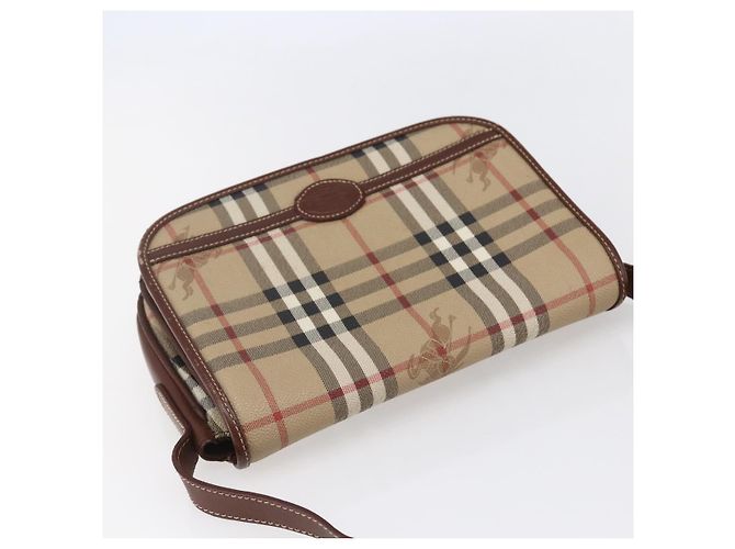 Autre Marque Borsa a Spalla Burberrys Nova Check PVC Beige Oro Auth 147010 D'oro - vista 6