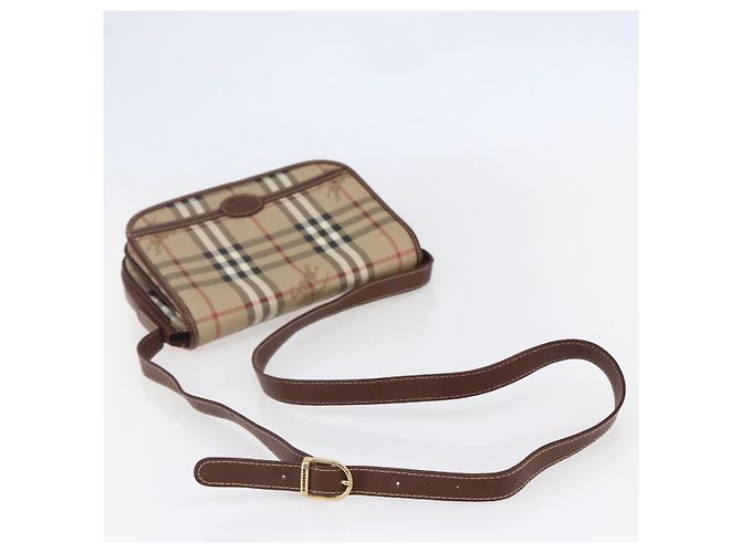 Autre Marque Borsa a Spalla Burberrys Nova Check PVC Beige Oro Auth 147010 D'oro - vista 7