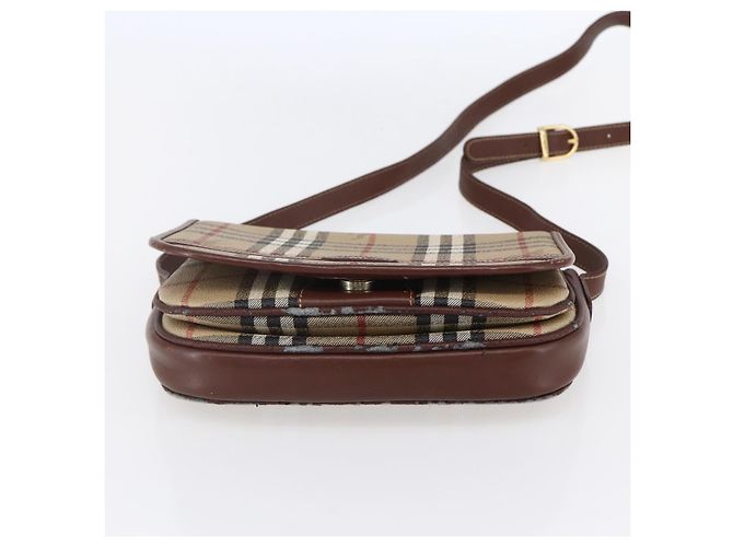 Autre Marque Borsa a Spalla Burberrys Nova Check PVC Beige Oro Auth 147010 D'oro - vista 9