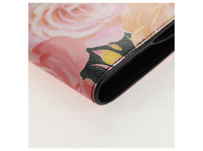 PRADA Bifold Wallet Leather Pink Auth 136570V - view 11