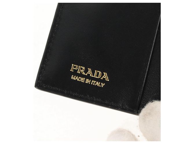 PRADA Bifold Wallet Leather Pink Auth 136570V - view 14