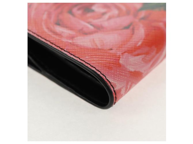 PRADA Bifold Wallet Leather Pink Auth 136570V - view 8