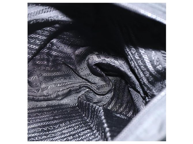 Borsa a Spalla PRADA Nylon Nero Argento Autentica am9553 - vista 18