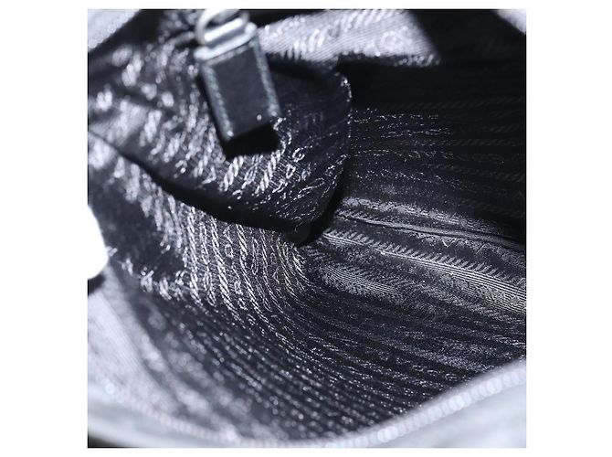 Borsa a Spalla PRADA Nylon Nero Argento Autentica am9553 - vista 19
