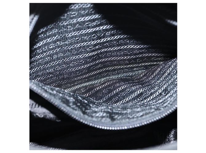 Borsa a Spalla PRADA Nylon Nero Argento Autentica am9553 - vista 20