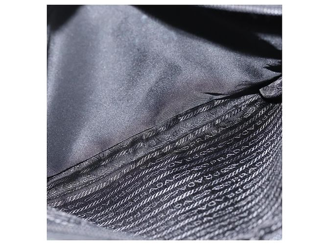 Borsa a Spalla PRADA Nylon Nero Argento Autentica am9553 - vista 21